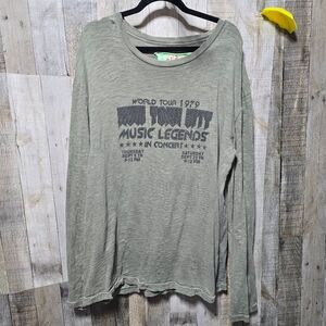 Anama Olive Green World Tour Now Your City Graphic Tee XXL Retro Music Concert